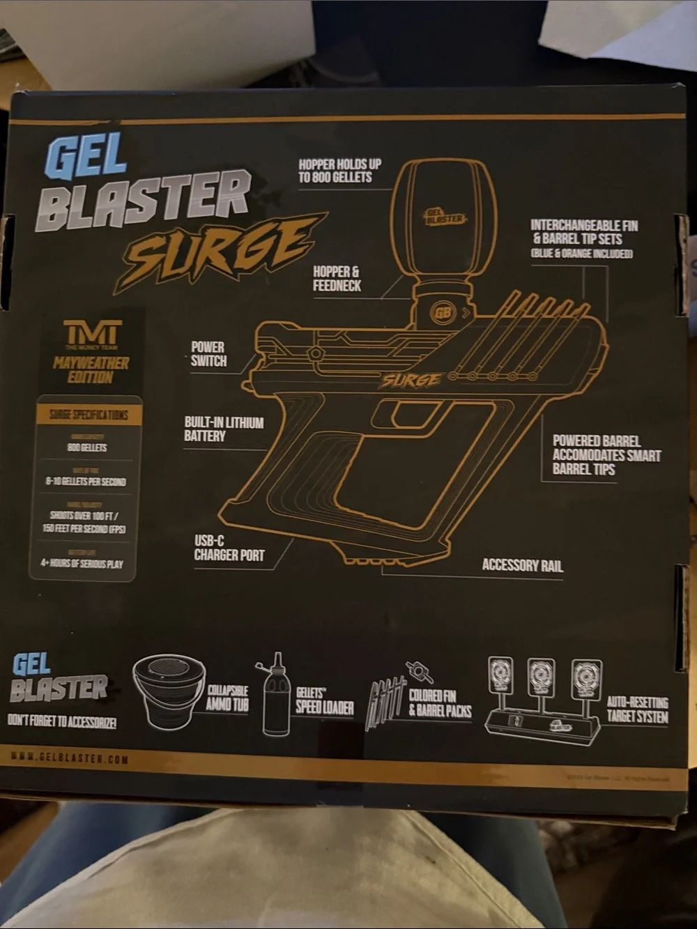 Mayweather Edition Gel Blaster Surge -Comes with 3 packs of refills.20,000 count
